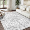 HUGEAR Vintage Grau Waschbarer Teppich Wohnzimmer 160x230cm Retro Rugs for Living Room Weich rutschfest Groß Tepich Kurzflor Schlafzimmer Carpet Living Room Bedroom Esszimmer Teppiche Büro