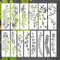 14 pièces Pochoirs de peinture vigne rose Pochoirs peinture Pochoirs Réutilisables Pour Peinture Pochoirs de plantes Pochoir à dessin Set lavable pour la peinture, DIY Scrapbooking, Décoration murale