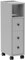 kleankin Slimline Bathroom Storage Unit w/ 2 Drawers 2 Open Compartments Wheels Handles Freestanding Compact Home Office Furniture Grey