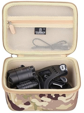 Tourmate Hard Storage Case for DanForce Headlamp - Travel Case for USB Rechargeable LED Head Lamp(Box for Sale) (Floral Pattern)