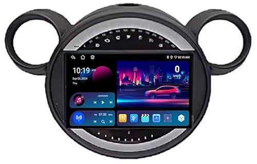 YFYANFEI Android 15 Radio De Coche 9 Pulgadas Pantalla Táctil Reproductor De para BMW Mini Cooper Countryman R56 R60 2011-2013, Conecta Y Reproduce Mirror Link GPS Navegación FM/Am/RDS