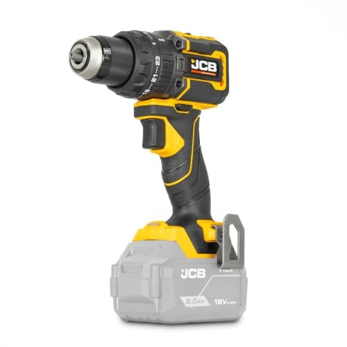 JCB Professional Bohrschrauber Akku 18V mit Schlagfunktion | Bürstenloser Motor 75 Nm | 23+3 Drehmomentstufen | 2-Gang | LED-Licht | JCB-18PCD-75 Body Only