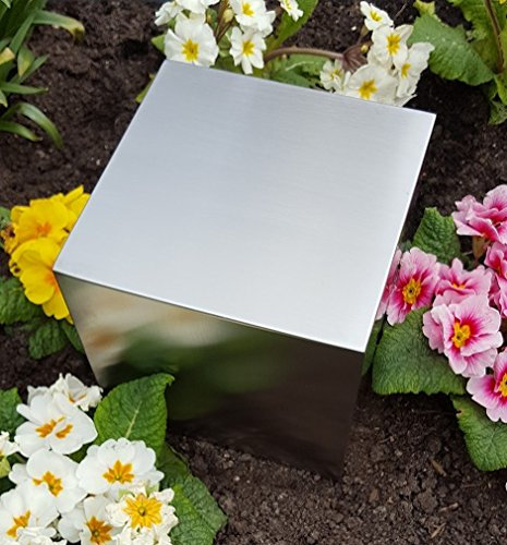 garten-wohnambiente Dekorations-Quader Würfel 30x30x30 cm Edelstahl matt gebürstet Dekoquader