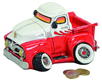 Wurm tolle Spardose,Sparbüchse Truck aus Polyresin Größe ca. 17 cm