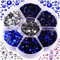BLINGINBOX 3000 Stück Mischgrößen DMC Hot Fix Rhinestone Glas Strass Rot Hotfix Strasssteine Eisen auf Steinen für Kleidungsstück (Sapphire)