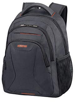 American Tourister AT Work - Zaino porta pc 13.3-14.1 pollici, 46 cm, 20.5 L, Grigio/Arancione (Grey/Orange)