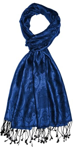 Lorenzo Cana Pashmina Schal Schaltuch jacquard gewebt 100% Seide Paisley Muster Seidenschal Seidentuch Seidenpashmina mehrfarbig 70 x 190 cm