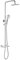 Ibergrif M21809 Colonne Mitigeur Thermostatique, Flexible, Douche de Tête, Douchette, Support, Chromé, Argent
