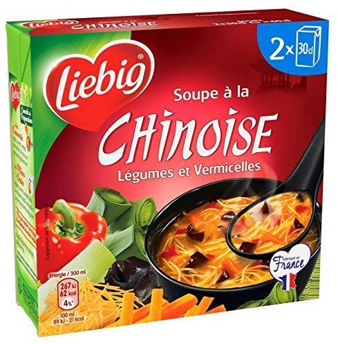 LIEBIG - Soupe À La Chinoise Légumes Et Vermicelles Briques 2X30Cl - Lot De 4 - livraison offerte