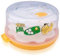WW Will and Weaves Idli Maker Moulds Dhokla Maker Base Microwave Container - 12 Idli Mould with One Base and 1 Lid - Black, Plastic, Round