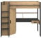 Parisot 2380-LSUR Hochbett Heavy B/H/T Ca. 205x179x117 cm in Eiche Artisan/Absetzungen in Schwarzgrau