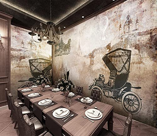 Papier peint moderne Papier peint Mural 3D Paris City Restaurant Papier peint 3d -200cmx140cm