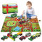 Oriate Bauernhof Traktor Spielset 34 teiliges Druckgussmodell Fahrzeugwagen LKW, Große 12CM -Spielzeug, Enthalten 120x80CM Kinder Bodenmatte, tolles Geburtstagsgeschenk für Jungs Mädchen