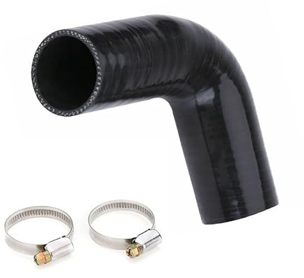 TOTMOX Tubo universal de silicona turbo para coche con 2 abrazaderas de manguera para F0RD F0CUS 1.8 TDCi, número de pieza 4M51-6K863-BE 4M51-6K863-BC 1496238N 1496238, color negro