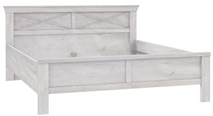 expendio Doppelbett Kasimir 70 Pinie weiß 180x200 Ehebett Bettgestell Bett Schlafzimmer Landhausmöbel Landhausstil