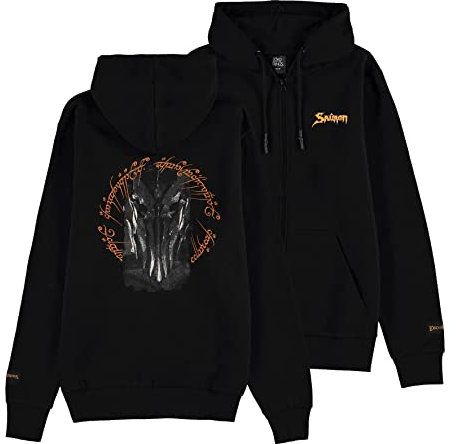 Difuzed Herren Lord of The Rings Sauron Pull à Capuche Zipper Homme (S), blau, Einheitsgröße