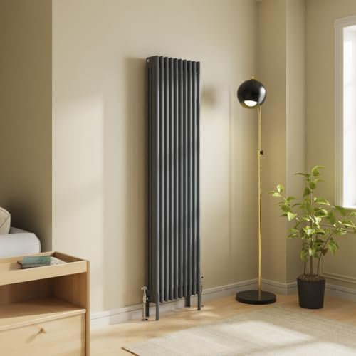 NRG Traditional 4 Column Vertical Radiator 1800x470mm Anthracite Central Heating Radiators