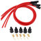 Cavo di Accensione per Auto, Set di Cavi di Accensione per Candele in Silicone Rosso 1 M Cavo di Accensione per Auto per Automobile a 4 Cilindri 8 Mm