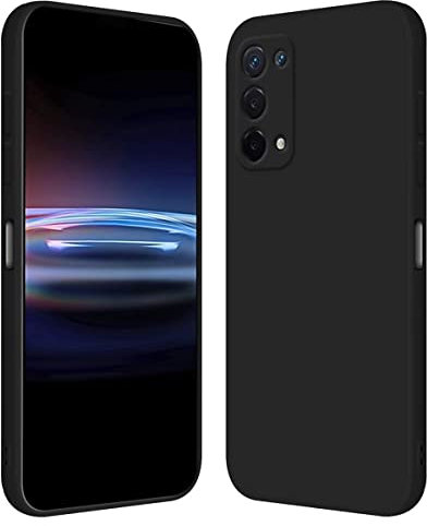RankOne Coque pour Oppo A54 5G / Oppo A74 5G (6.5 inches) Étui en Silicone TPU Souple - Noir
