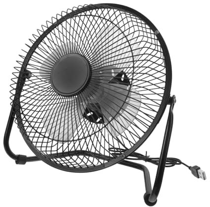 Veemoon 360degree Retro Usb Fan Metal Design Quiet Mini Desktop Fan for Laptop Pc Usb Plug Charger for Office Use