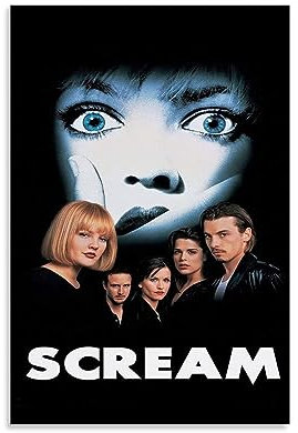 UMCHU Scream 1996 Movie Poster Dekorative Malerei Leinwand Wandkunst Wohnzimmer Poster Schlafzimmer Malerei,Wandkunst Bilddruck Moderne Familienzimmer Dekor 08x12inch(20x30cm)