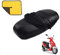 HORREX Motorrad Sitzbezug Leder Wasserdicht Roller Sitzbankabdeckung mit Autowaschtuch,Roller Moped Sitzbezug,Motorrad mit Gummiband Geeignet für 50 x 70 cm Große Sitze