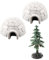 SAFIGLE 1 Set Mini-Iglu- Und Baumfiguren Künstliche Polaren Eishaus-Figur Realistische Eishaus-Dekoration Mini-Baum-Bastel-Puppenhaus-Figuren