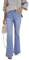 STARBILD Flared Leg Fit Jeans mit Schlag Damen, High Waist Ausgestellte Jeanshose mit Tasche Eleganz, Klappentasche - Hellblau L