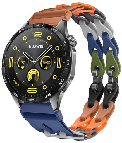 BYISYUE Catena Silicone Cinturini di Ricambio per Ticwatch GTX/E2/S2/Pro 3/Pro 3 Ultra GPS/Pro 3 LTE/Pace 3, 22mm Sport Bracciali Cinturino per Coros Apex 46mm/Apex 2 Pro/Apex Pro