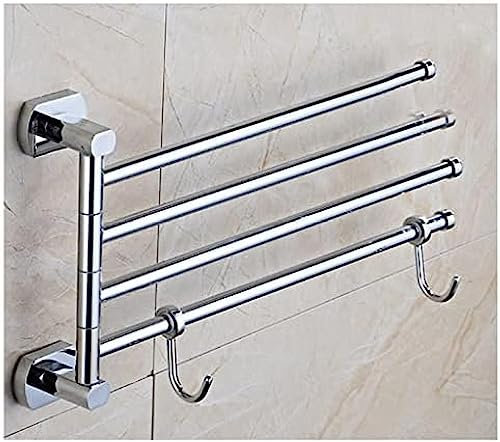 Étagère murale pour salle de bain, porte-serviettes moderne en laiton massif, barres pivotantes, bras pliables en chrome poli, organisateur de rangement
