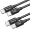100W USB C to USB C Cable 2M, 2Pack USBC to USBC Charger Cable 5A Fast Charging for iPhone 15/16 Pro Max, MacBook Pro/Air, iPad Pro/Air -Black