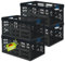 homesti Klappbox 45 L bis 50 kg, 4er Set, 54 x 36 x 28 cm, Einkaufskorb in Schwarz Blau, stabil, faltbar, Soft-Touch Griffe, lebensmittelecht, pflegeleicht