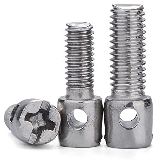 RKODRSMG M4 M5 M6 Kreuzlochkopf Stahl Augenschraube Plombe Auto Amperemeter Haufen Draht Stromzähler Schraube(20mm (20pcs),M6)