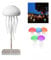 OKESYO LED Quallen Lampe, 17 Farben RGB Touch Quallenlampe, Jellyfish Lampe Led Quallen, Tragbare Aufladbar Quallenlampe Stimmungslicht für Zuhause Büro Weihnachten Halloween Geschenke (mit Sockel)