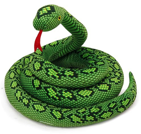 Kuscheltier Schlange 118zoll/300cm Stofftier Realistische Tier Plüsch Spielzeug Für Kinder Schleich Plüschtier Grün