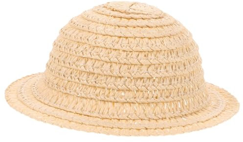 CORHAD Mini Strohhut Puppe Miniatur Top Hat Aus Gewebtem Stroh Leichtes DIY Bastelzubehör Detailreich Gelb Für Puppen Dekoration Und Kreative Micro-landschaften