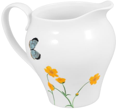 OFFSCH Brocca Per Latte in Porcellana Brocca Per Caffè E Sciroppo Contenitore Piccolo Per Latte E Alimenti Per Tavolo E Cucina Design Leggero E Pratico