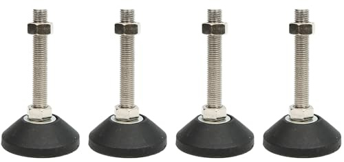 BORDSTRACT Pieds nivellement Meubles 4pcs M6 D30 L30 | Réglage hauteur pour tables, chaises, canapés, établis, commodes, bancs, armoires.
