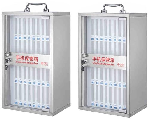 36-Bit-Mobiltelefonschrank Edelstahl-Mobiltelefonschrank Tragbar/Wandmontagefähig Mit Sicherheitsschloss