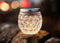 Garden Mile 2 Pack Warm White LED Solar Garden Lights Dimpled Glass Jar with Auto Sensor Outdoor Light Mosaic Patio Lights Glass Ball Ornaments for Indoor Outdoor Decorations