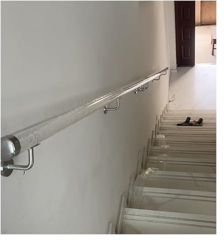 Escalera acrílica transparente para montaje en pared, moderna, 2 3,5 metros de largo, para escaleras, ático, oficina, villas, reposabrazos para ancianos