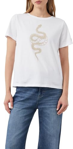 Comma Damen Baumwolle mit Artwork T-Shirt