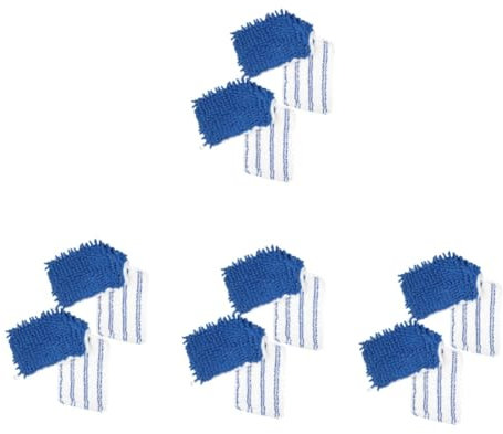Healeved 4 Sätze Wischpad Chenille-moppads Chenille-moppbezüge Moppbezüge Für Holzböden Chenille-mopppads Kommerzieller Flachmopp Bodenwisch-chenille Chenille Trocken Wischen 2 Stück * 4