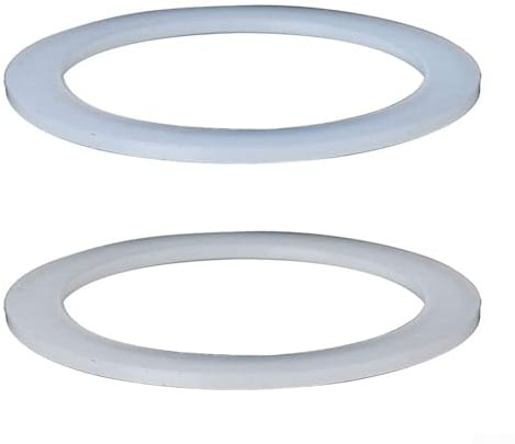 Silikon-Dichtungsringe für Mokka-Espresso-Töpfe, kompatibel mit 2/4/6/9 Tassengrößen, weiße Gummidichtung, Ersatz für Edelstahl (9 Tassen, Innendurchmesser 6,8 cm, Außendurchmesser 8,6 cm), 2 Stück