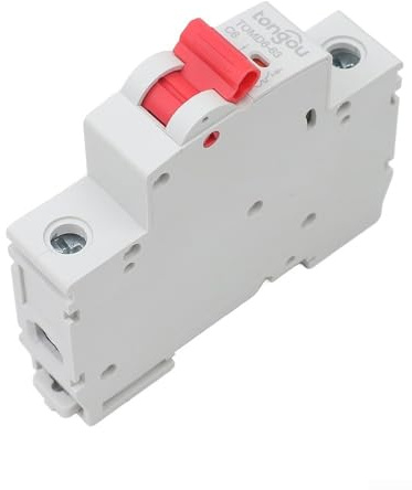 FACAIIO 1P Solar DC Leitungsschutzschalter 6-63A für PV-Anlagen, MCB Trennschalter für Solarpanel & Windkraft, 95x80x20mm weiß+rot