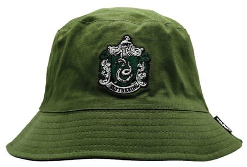 Offizielle Harry-Potter-Slytherin-Snapback-Baseballkappe mit Legenden-Symbol – Unisex | Verstellbare Kappe mit Schirm | Streetwear, Einheitsgröße, Khaki