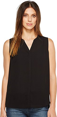 NYDJ womensMGGT3256Sleeveless Pintuck Blouse Sleeveless Blouse - Black - Small