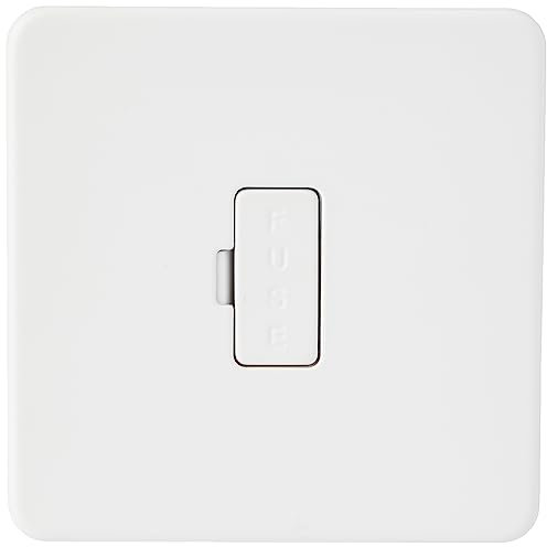 Knightsbridge SF6000MW Screwless 13A Fused spur Unit-Matt White