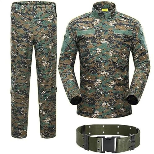 ATAIRSOFT Taktische Männer BDU Kampfuniform Jacke Hemd & Hosenanzug für Armee Militär Airsoft Paintball Jagd Kriegsspiel (AOR2,XL)