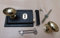 Traditional Classic Retro Vintage Old English Rim Door Lock KNOB Handles Set (Polished Brass Rim)